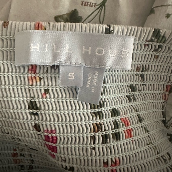 Hill House Floral Puff Sleeve Dress - Gray and Pink - Picture 6 of 6